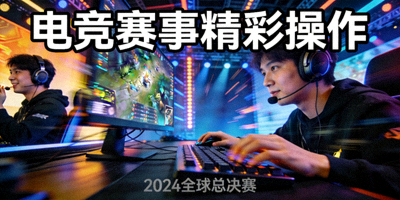 电竞赛事团队精彩操作视频缩略图 - 电竞选手比赛现场操作瞬间